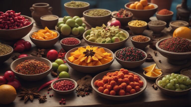 AlbedoBase_XL_a_table_full_of_exotic_spices_and_fruits_3