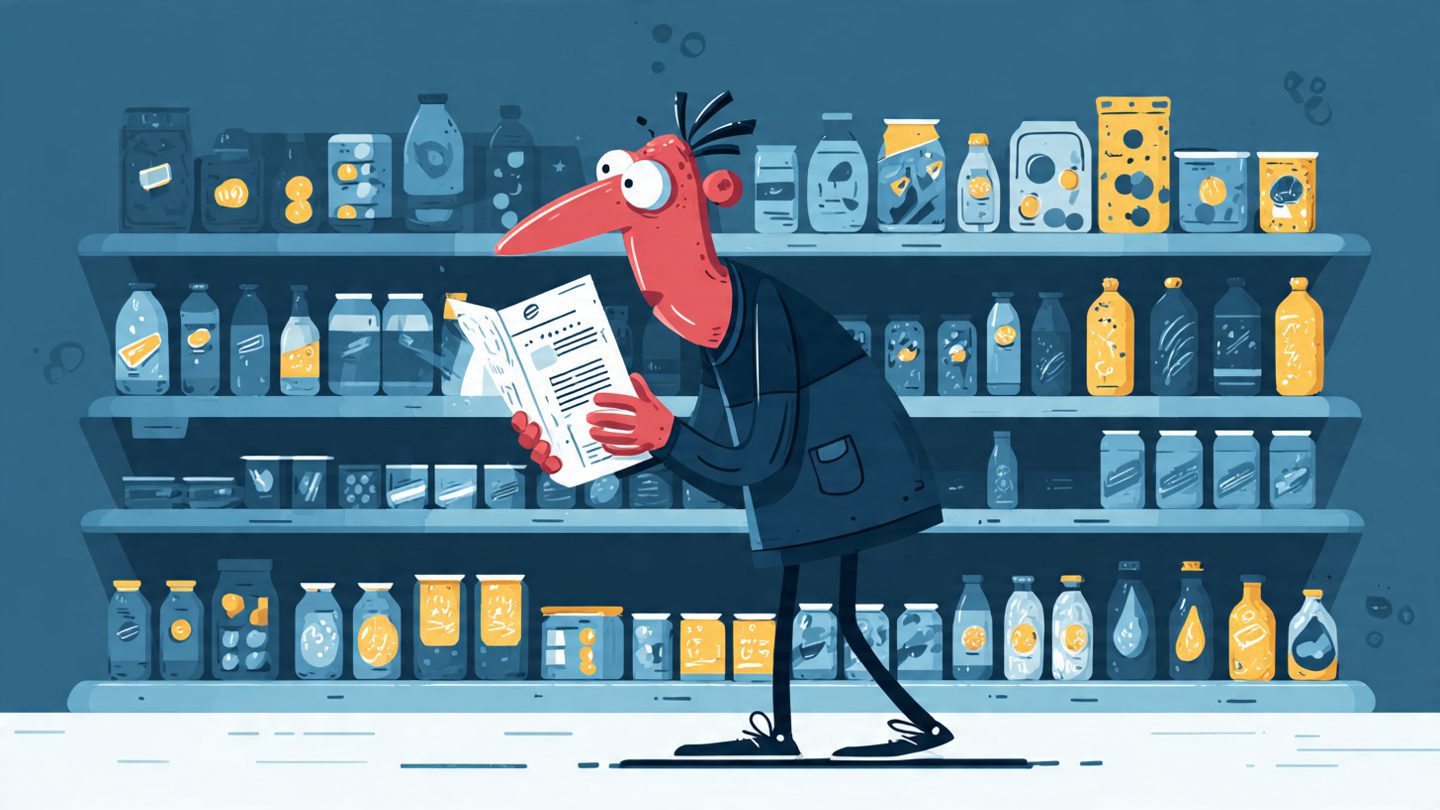 How to act discreetly when you accidentally fart in an empty aisle in the store. 3