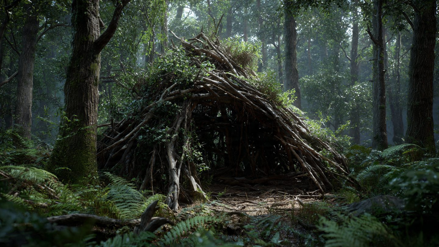 How to Build a Makeshift Shelter Using Natural Materials 1