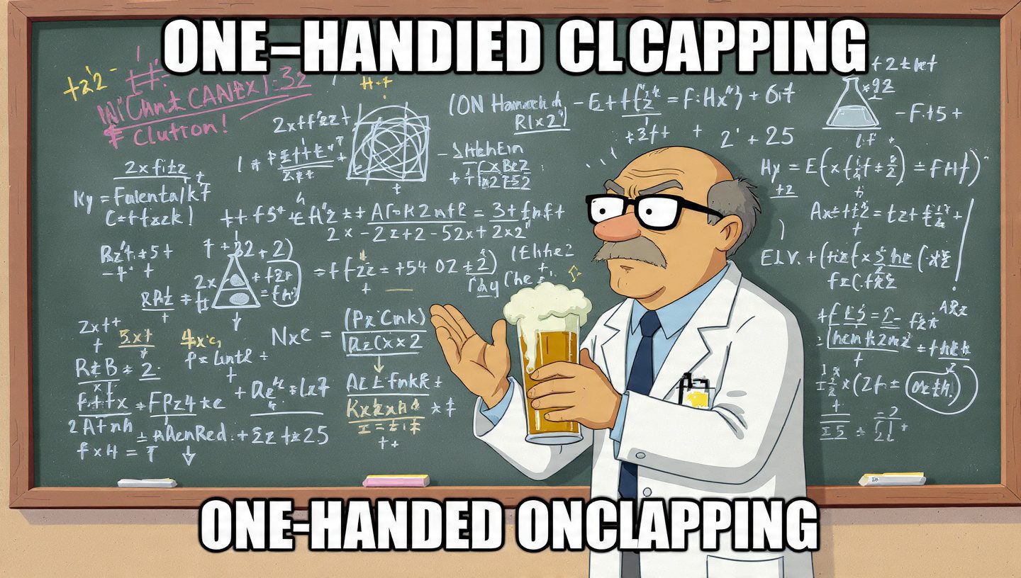 How to Clap with One Hand Correctly When You Have a Beer in the Other 1