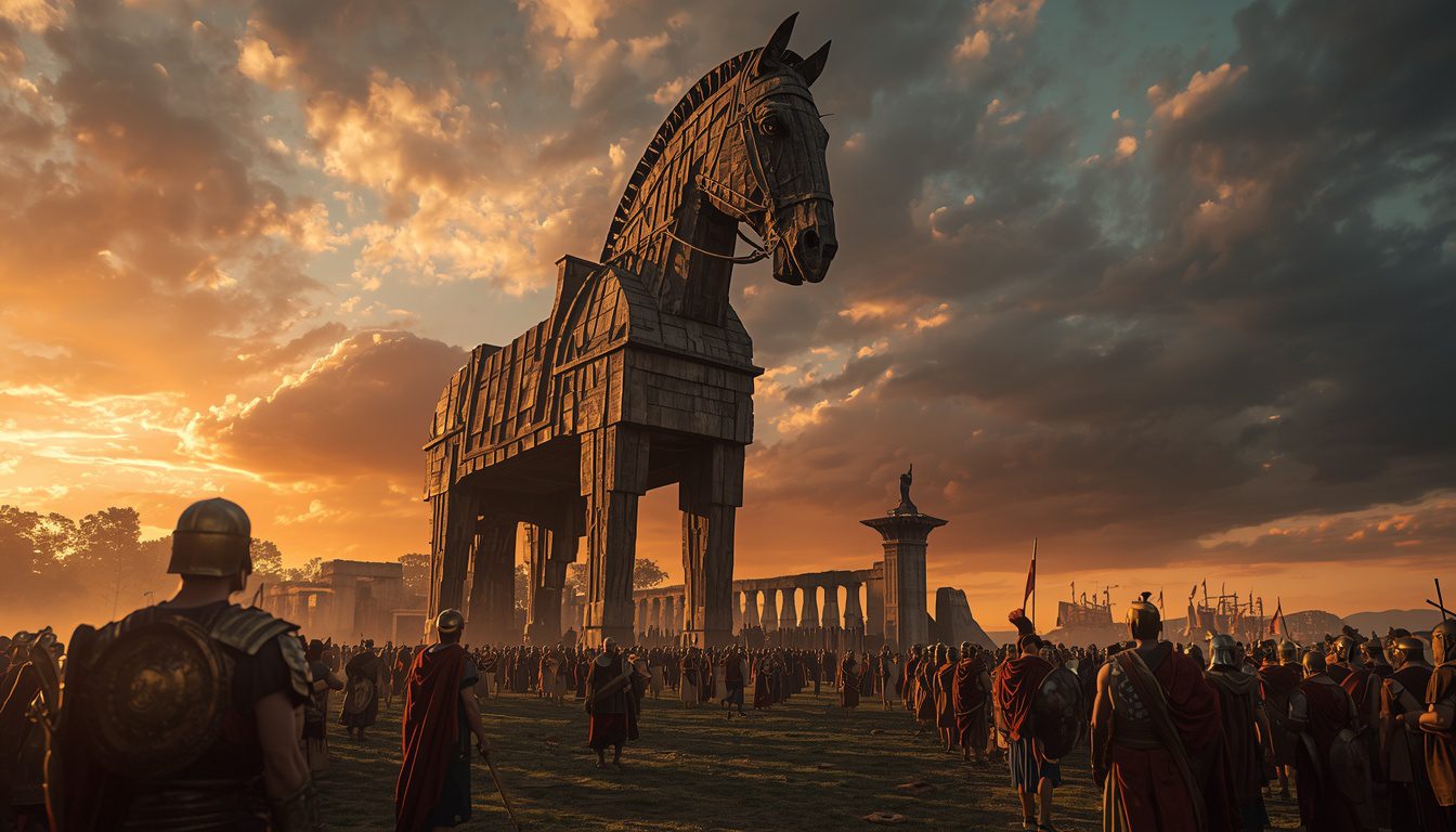 archaeological evidence of Troy Trojan Horse strategy