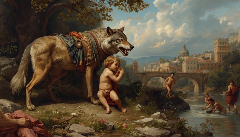 The Founding of Rome (traditionally dated 753 B.C.)