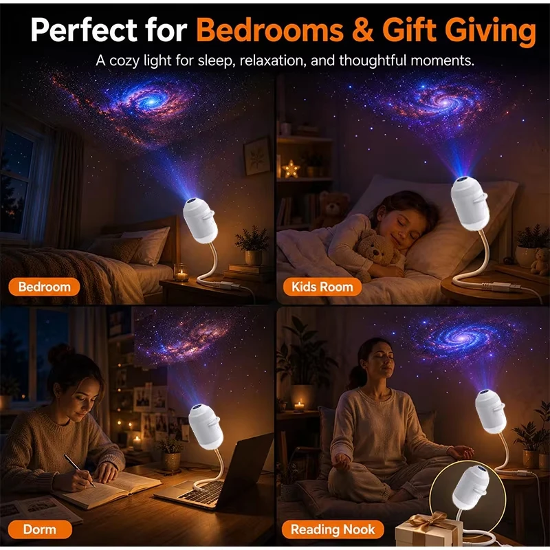 GalaxyGlow 360° USB Night Light & Starry Sky Projector 3 GalaxyGlow 360° USB Night Light & Starry Sky Projector - Image 4