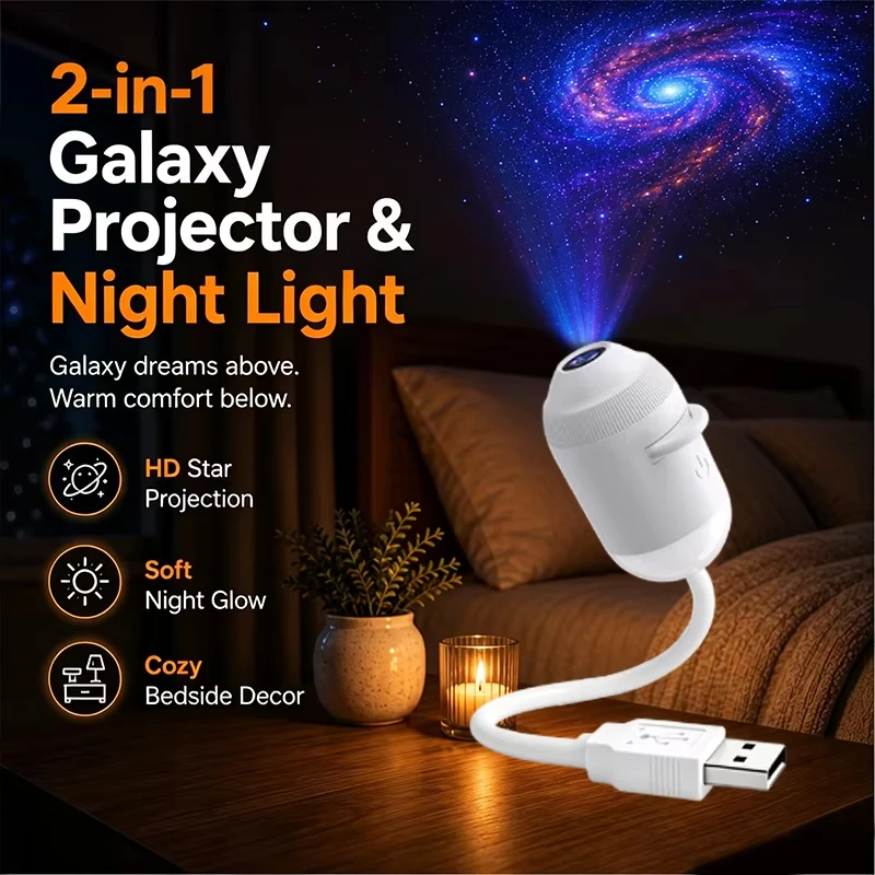GalaxyGlow 360° USB Night Light & Starry Sky Projector 2 GalaxyGlow 360° USB Night Light & Starry Sky Projector - Image 3
