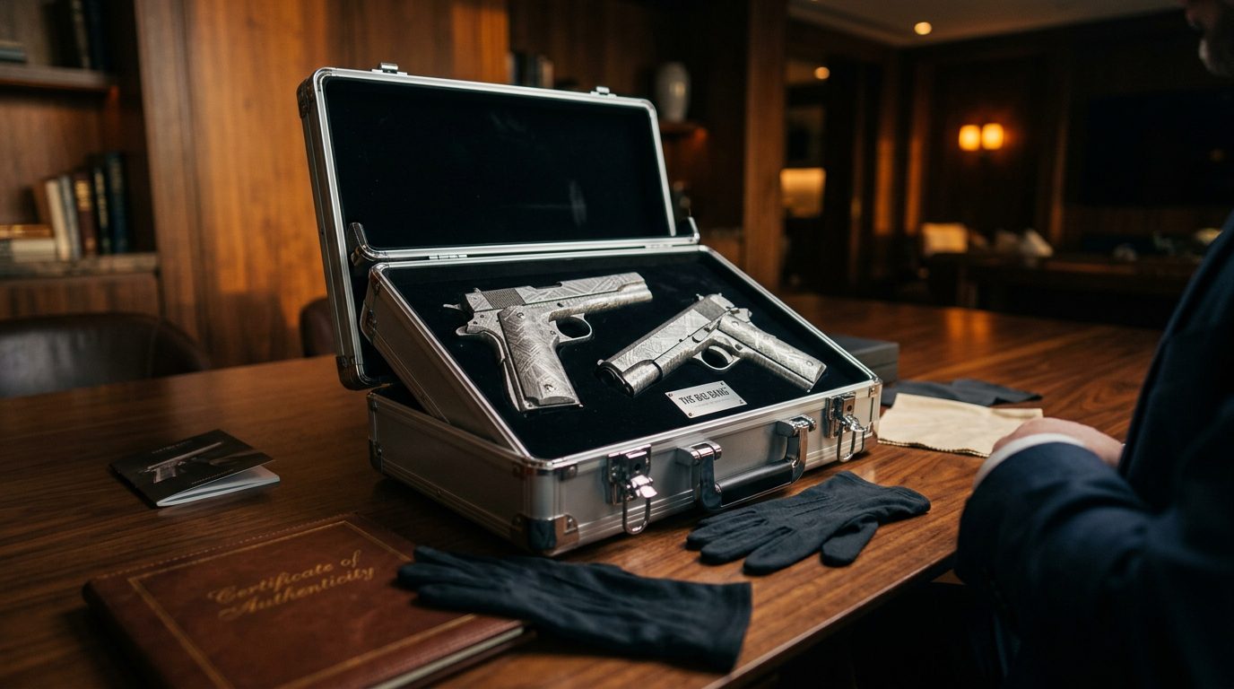 Discover the story behind the $4.5M meteorite 1911 pistol carved from 4.5-billion-year-old space rock. Read before it's too late!