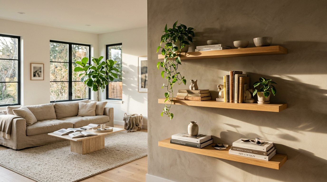 DIY floating shelves with hidden brackets: Secret? Master expert installation techniques to build strong, sag-free floating wall shelves fast.
